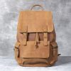Crazy Horse Leather Backpack Men's Handmade Classic - Image 4