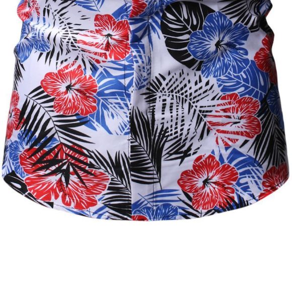 Men's Summer Beach Short-sleeved Floral Shirt - Image 4