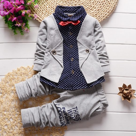 Children's Children's Suit Bow tie Sweater Small Trousers - Image 2