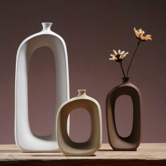 Three-piece ceramic vase - Image 2