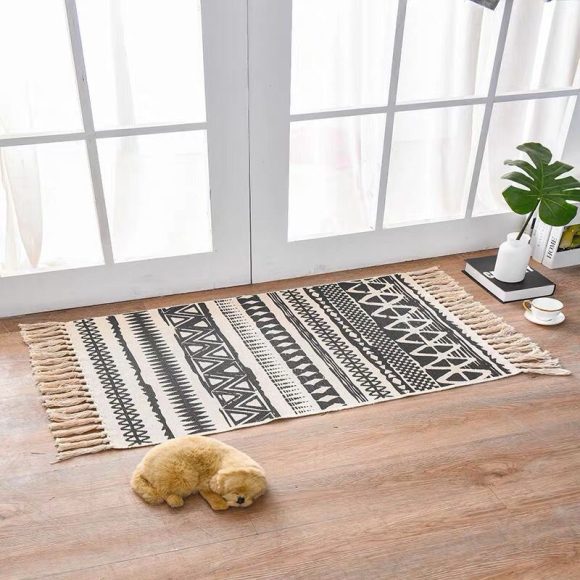 Scandinavian Style Linen Cotton Rug - Image 8