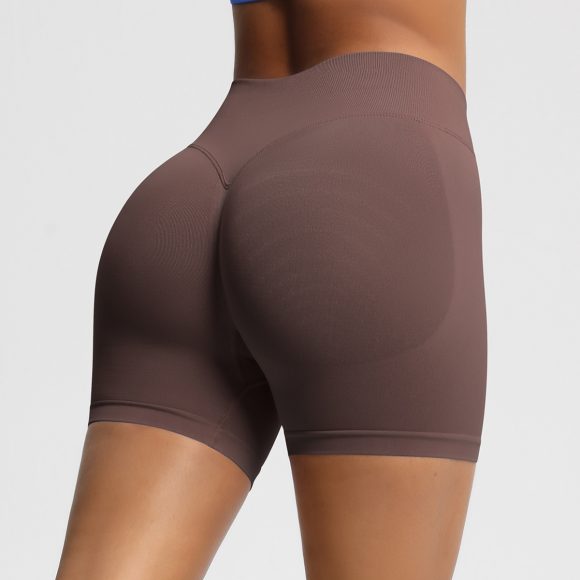 Seamless Three-section Waist Fitness Shorts Women's High Top Sports Yoga Shorts - Image 10