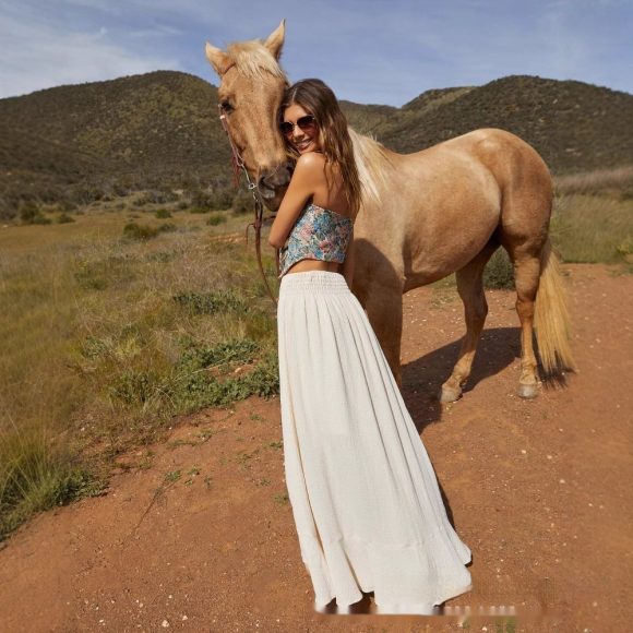 European And American Half-length Solid Color Lace-up Waist-slimming Long Dress - Image 2