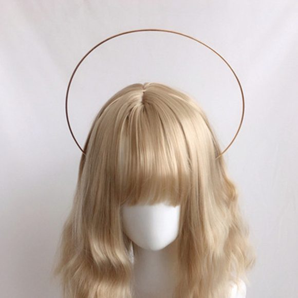 Wheat Ear Cross Feather Church Pope Golden Hair Ornament - Image 3