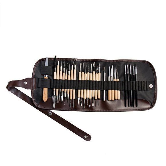 Pottery clay tools 27-piece set + roll package - Image 3