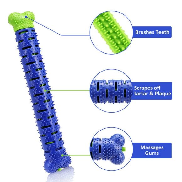 Dog Chew Toys Toothbrush Pets Molar Tooth Cleaning Brushing Stick Doggy Silicone - Image 2