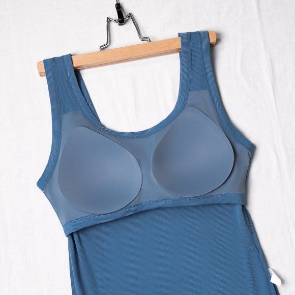 Solid Color Outerwear Thread U Collar Wide Shoulder Strap Vest Top - Image 6