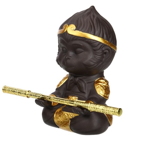Chinese Purple Clay Kung Fu Tea Set Tea Pet Monkey King for Home Tea Tray Decoration Tea Tray Sun Wukong Statues Sculptures - Image 4