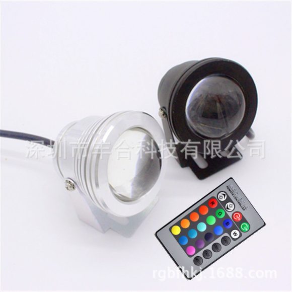 Factory Direct 10W RGB Bottom Lamp Seven Color Remote Control 10W RGB Underwater Lamp 10W RGB LED - Image 3