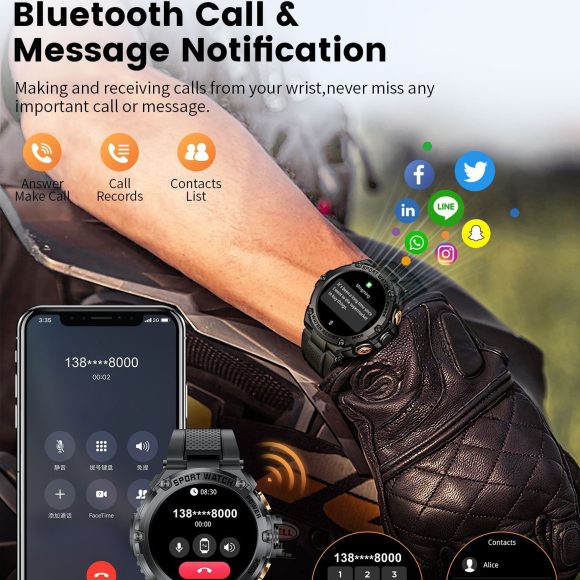 Large Screen Disc Smart Watch For Men - Image 2
