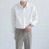 Loose Solid Color Long Sleeve Shirt For Men - Image 4