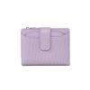 Women's Short Solid Color Leather Wallet - Image 9