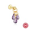 Sterling Silver Super Flash Water Drop Colorful Crystals Cartilage - Image 8