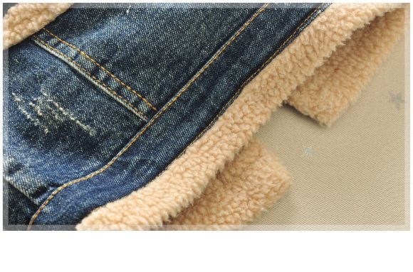 Children's Baby Thickened 4 Korean Style Fur Collar Jacket Top - Image 6
