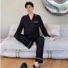 Couple Pajamas Lapel Cardigan Long Sleeves - Image 2