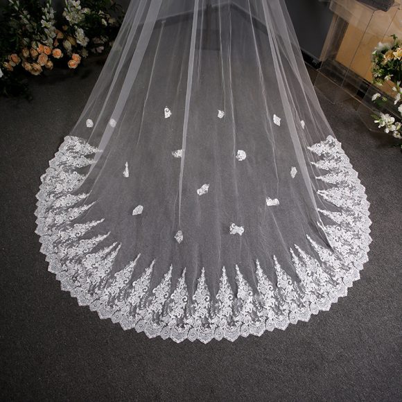 Lace Lace Wedding Dress Trailing Bridal Headdress - Image 2