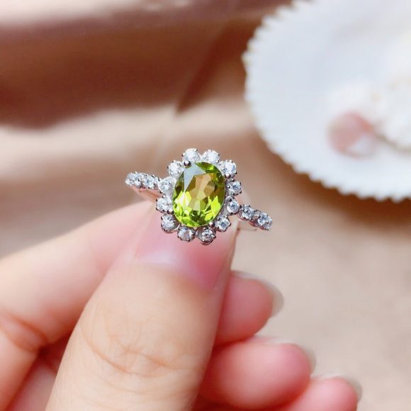 Olivine Set Crystals Are Transparent And Pure - Image 2