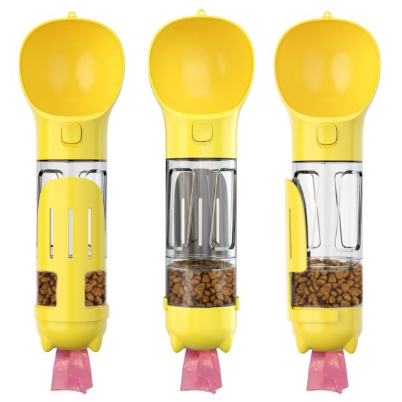 300 500ml Portable Multifunction Dog Water Bottle Food Feeder For Big Dogs 3 In 1 Poop Dispenser Puppy Pet Travel Drinking Bowls - Image 4