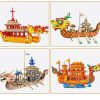 Wooden Pirate Ship Assembled Model Decorative Toys - Image 10