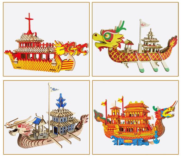 Wooden Pirate Ship Assembled Model Decorative Toys - Image 10