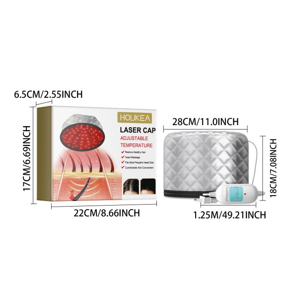 Heating Cap Repair Hair Damaged Dry Manic Head Massage Care - Image 2