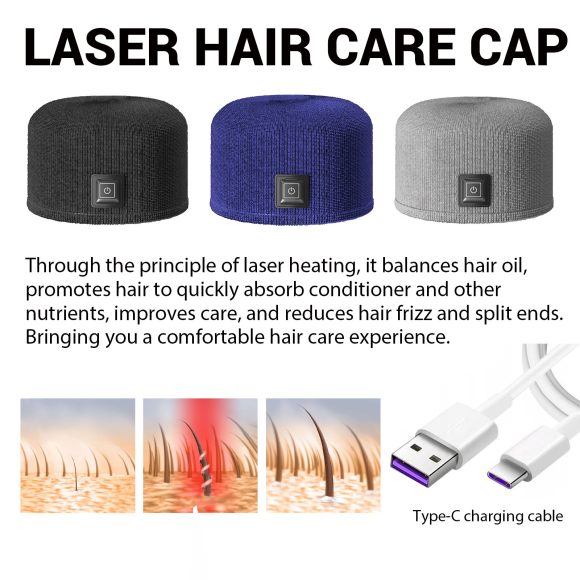 Houkea Dense Toupee Hair Repair Manic Thick Hairline Fixation Head Massage Care Heating Cap - Image 5