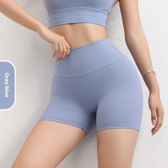 Women's Solid Color Simple High Waist Hip Lifting Sport Shorts - Image 8