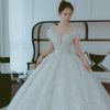 Off Shoulder French Main Wedding Dress - Image 7