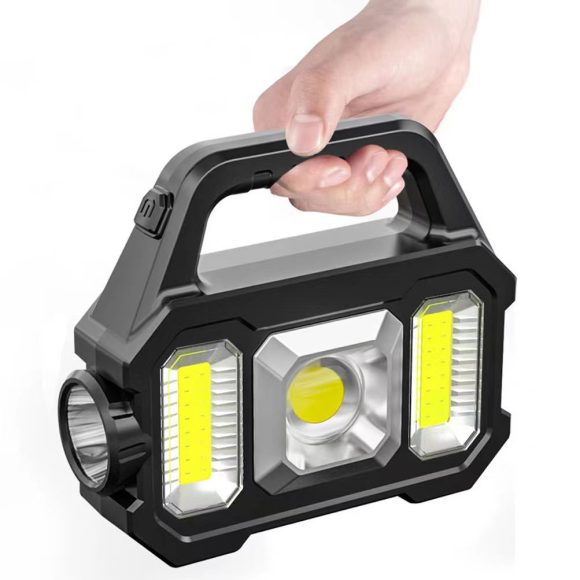 Outdoor Waterproof Solar Power Charger Flashlight Strong Light - Image 3