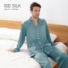Men's Silk Pajamas 22 M Heavy Mulberry Silk Lapel Homewear - Image 4