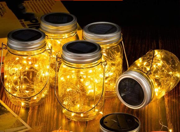 Solar Mason Jar  Light Decoration Mason Jar Light Outdoor Hanging Light Mason Jar Light String - Image 3