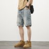 Men's Straight Ripped Denim Shorts - Image 4