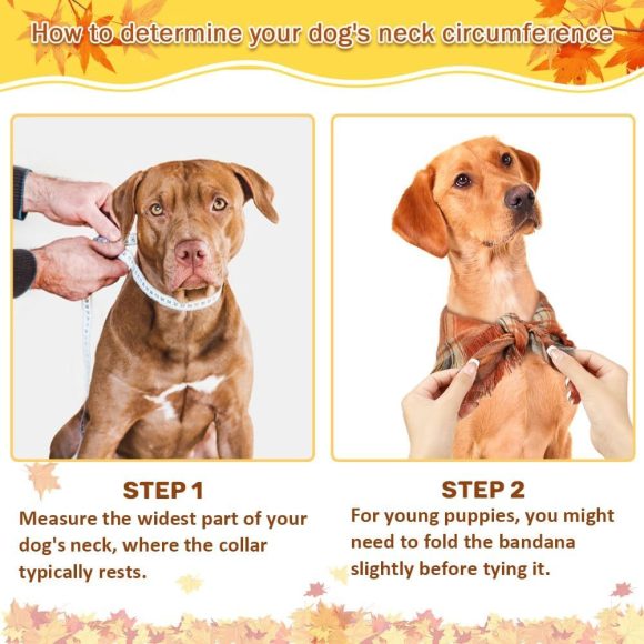 Vivifying Fall Dog Bandana With Tassels Edges Classic Plaid Triangle Dog Apparel Accessories Unny Dog Scarf Costume For Thanksgiving Photo Prop  And Party Decor - Image 9