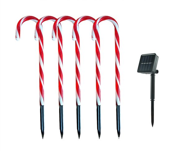 Solar Powered Cane String Lights Christmas Home Decor - Image 4