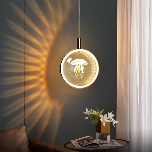 Bedroom Bedside Nordic Interior Carved Earth Bar Jellyfish Crystal Chandelier - Image 8
