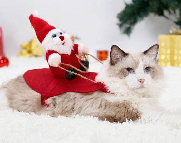 Dog Christmas Clothes Santa Claus Riding Deer - Image 10