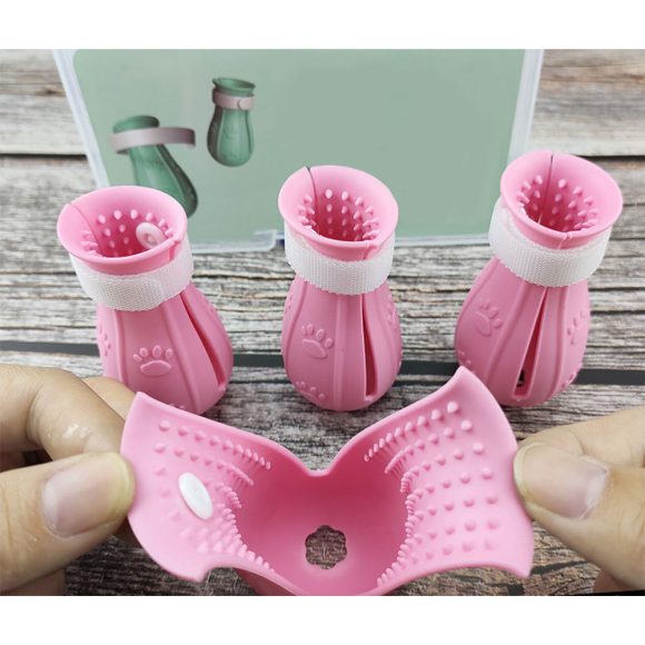 Adjustable Cat Foot Claw Cover Anti-Scratch Prickly Nail Glove Cat Boots For Cats Only, Anti-Scratch Cat Feet Claw Covers Adjustable Prickly Anti-Off Shoes Nail Glove - Image 5