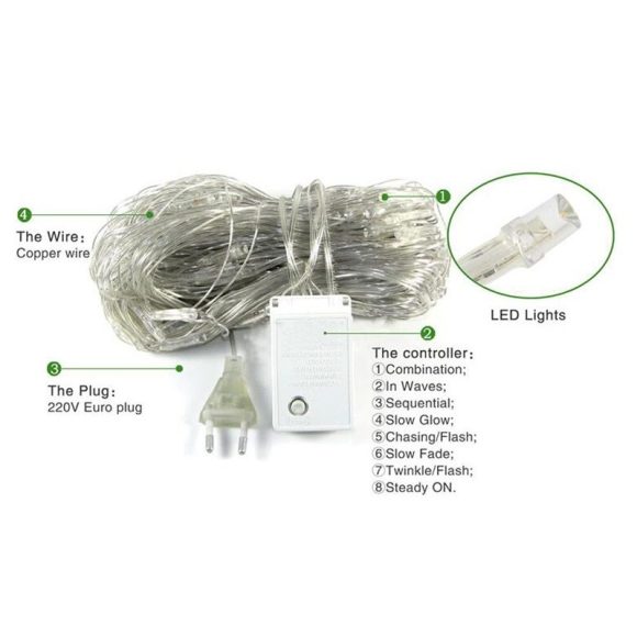 Christmas led lights string lights outdoor waterproof fishnet lights full of stars paved holiday lights wedding ins decorative lights - Image 5