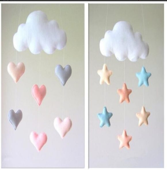 Nordic star cloud DIY hanging wall decorations baby bedroom photography accessories christmas best decor gift baby Mobile hanger ornament - Image 4