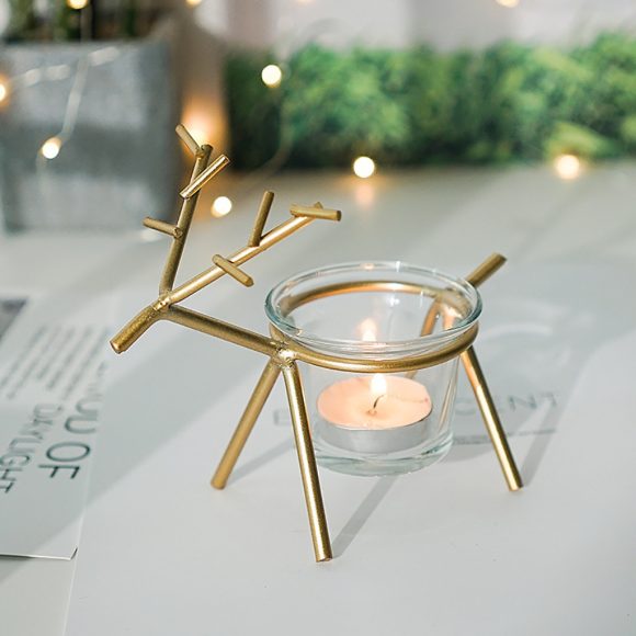 Wrought iron fawn candle holder - Image 5