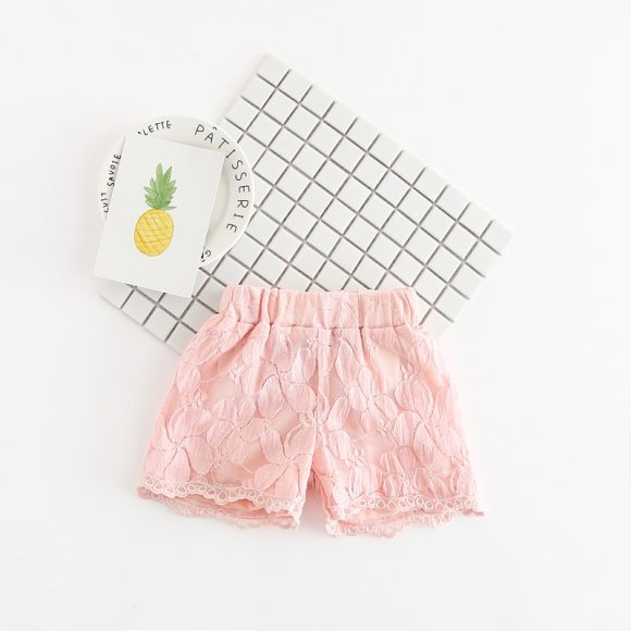 Lace shorts, girls' clothing, flower hot pants - Image 2
