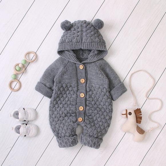 Hooded knitted jumpsuit - Image 6