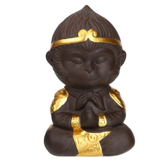 Chinese Purple Clay Kung Fu Tea Set Tea Pet Monkey King for Home Tea Tray Decoration Tea Tray Sun Wukong Statues Sculptures - Image 7