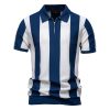 Lapel Short-sleeved Woolen Polo Shirt For Men - Image 6