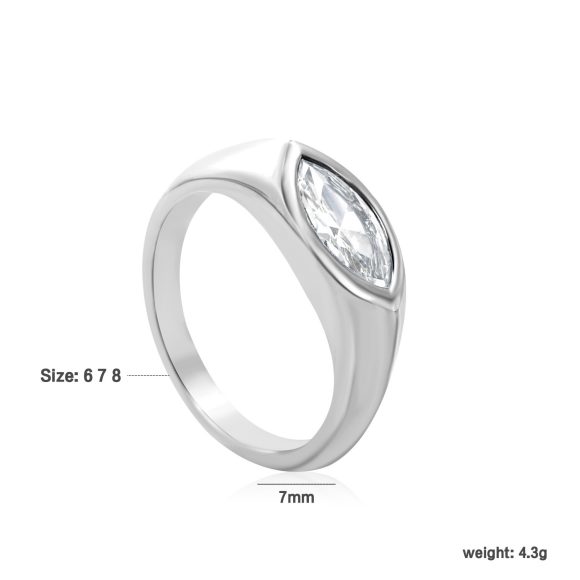 Retro 18K Zircon Ring Fashion - Image 6