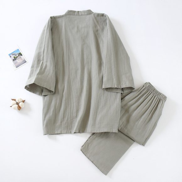 Men's Pure Cotton Gauze Pants Pajamas - Image 6
