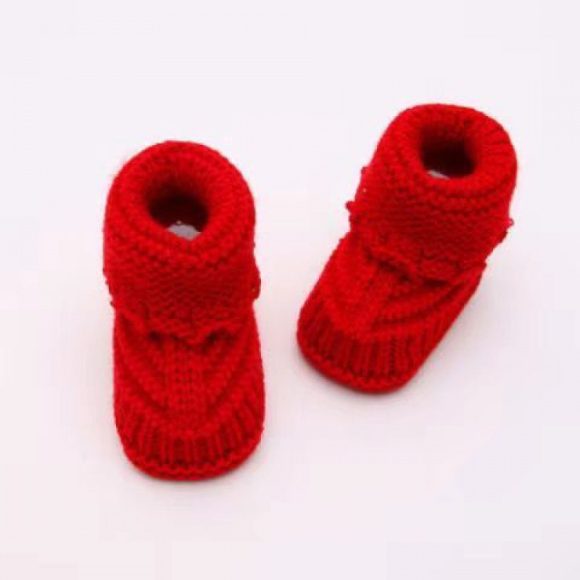 Male and female Babies Handmade Knitted Wool Soft Bottom Babies - Image 3