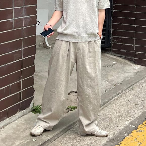 Wide-leg Suit Pants Men's Mopping Casual Pants - Image 8