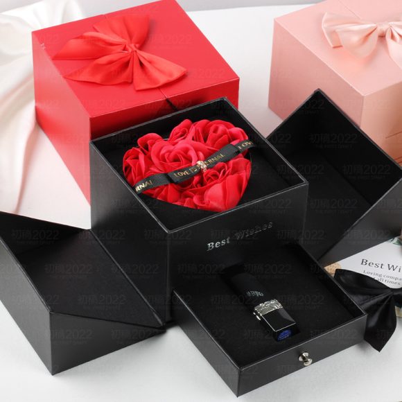 Double Life Rose Jewelry Packaging Gift Box - Image 7