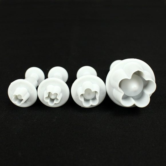 4pcs Plum Flower Plunger Cutter Sugarcraft Fondant Cake Decorating DIY Tool - Image 5